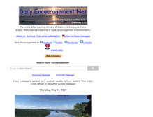 Tablet Screenshot of dailyencouragement.net
